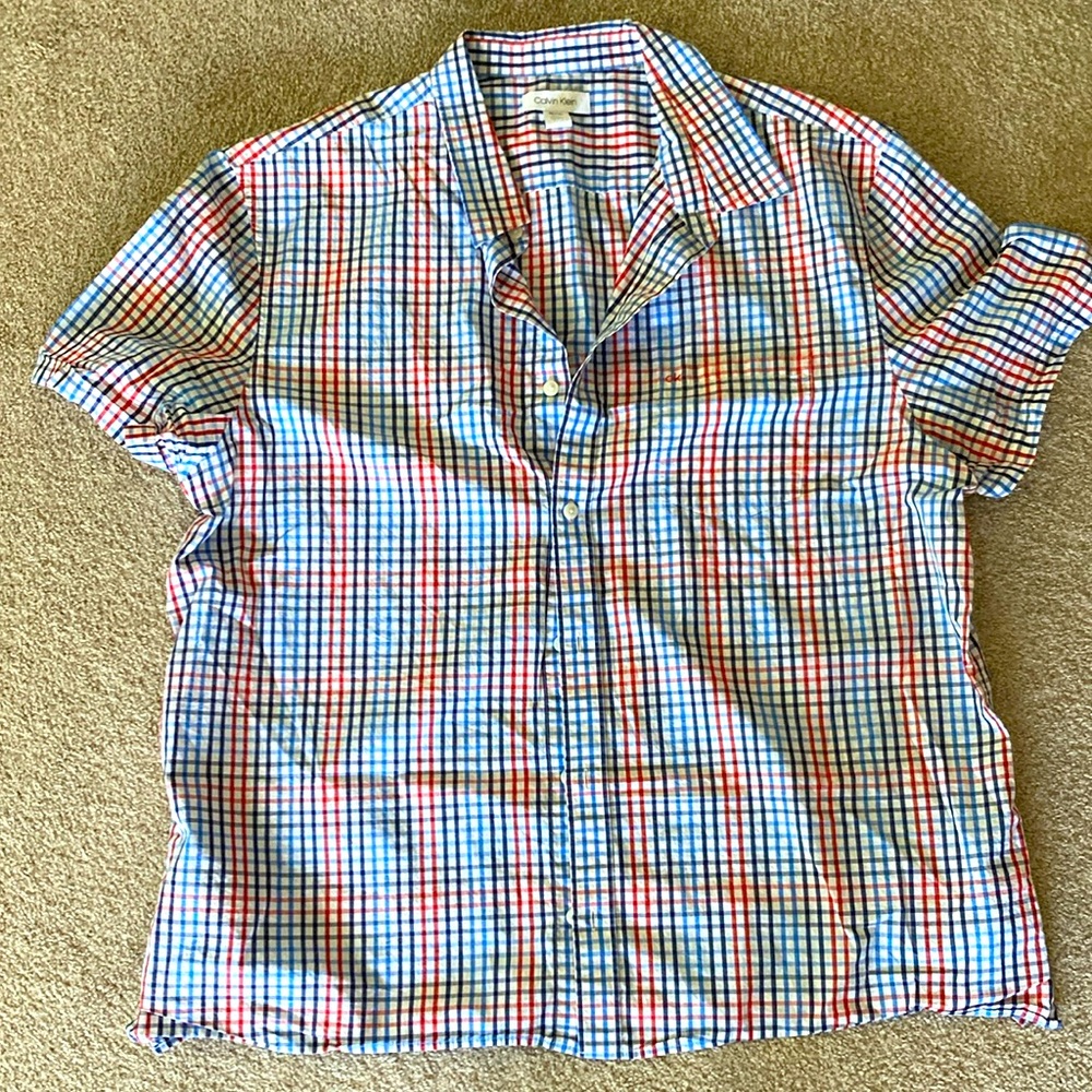 Calvin Klein Checked Button Down Sht
